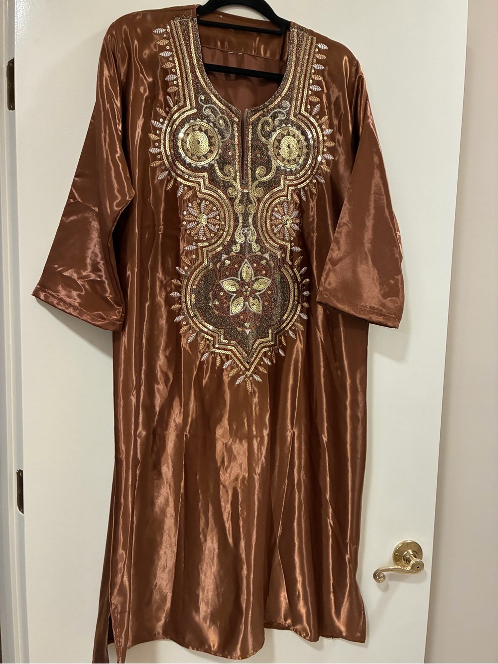 Copper Embroidered Kaftan/Dress
